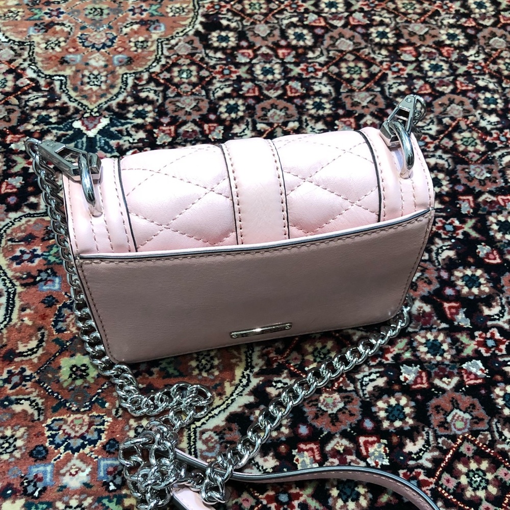 Rebecca Minkoff Quilted Clutch Crossbody Pink Mini - Picture 2 of 7